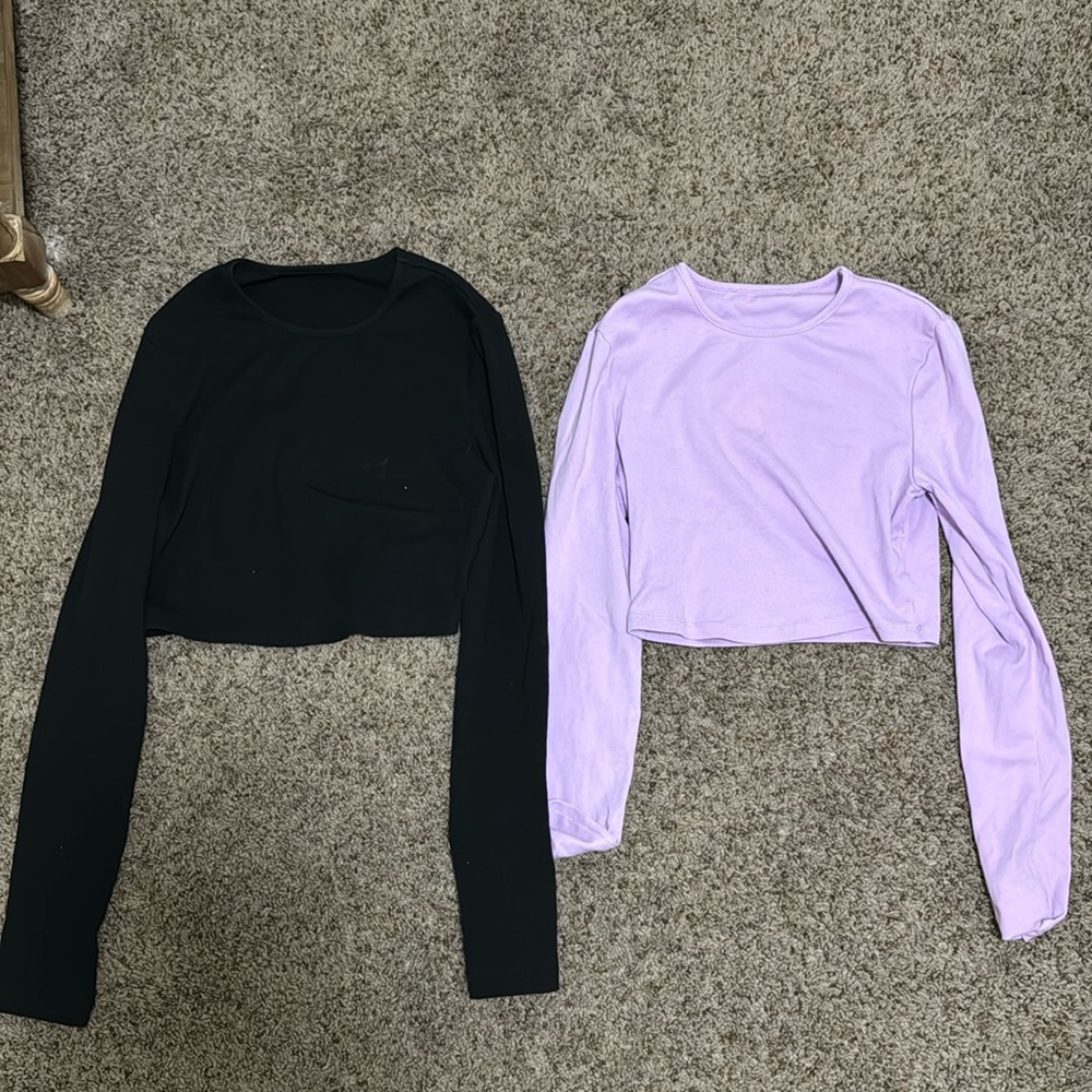 cropped long sleeve SHEIN tops!!